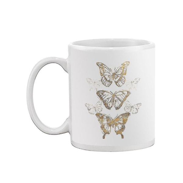 Gold Butterflies Mug -juni Erica Vess Designs