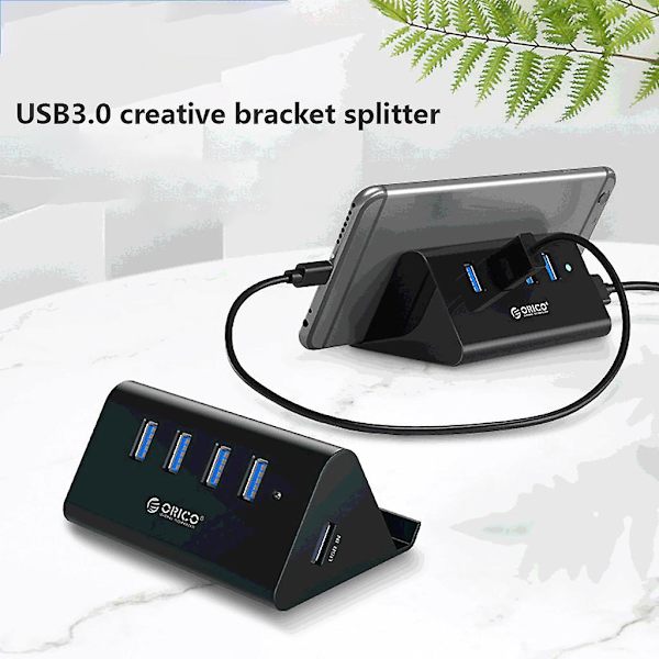 Multi USB 3.0 4-port Splitter Hög hastighet 5gbps USB Hub Adapter för PC Laptop