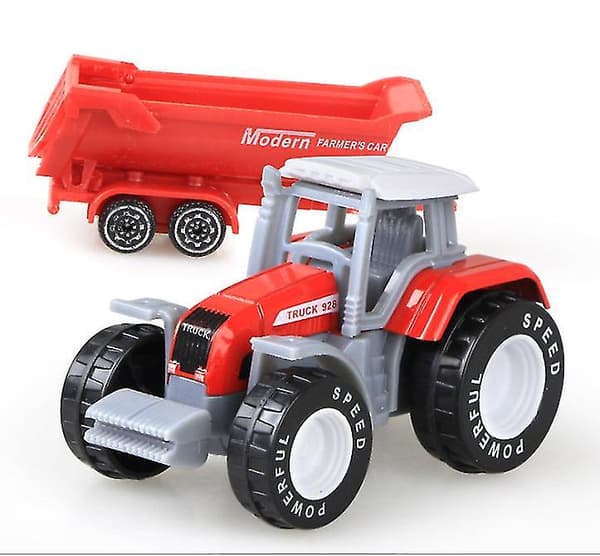 4 stk. Træk-Tilbage Glidning Legetøjs Traktorer i Metal, Simuleret Landbrugs Traktor Model