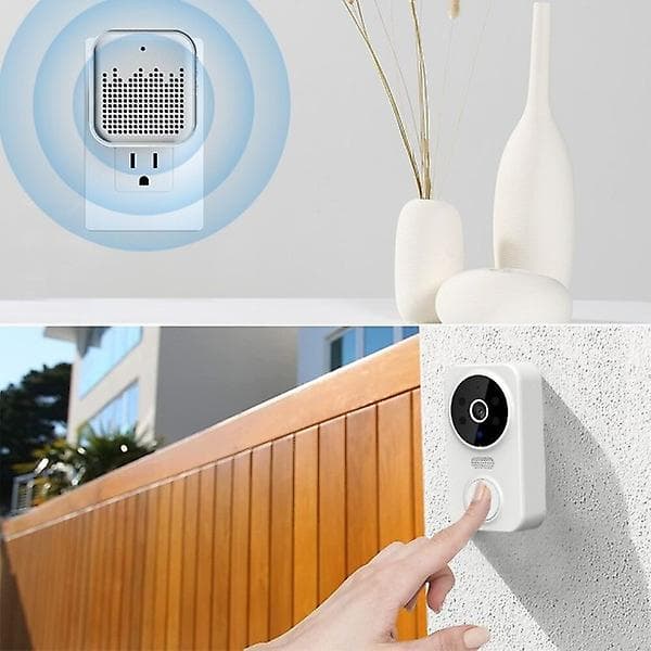 ??Trådlös dörrklocka kamera HD Informe Ring Chime WiFi video smart intercom dörrklocka