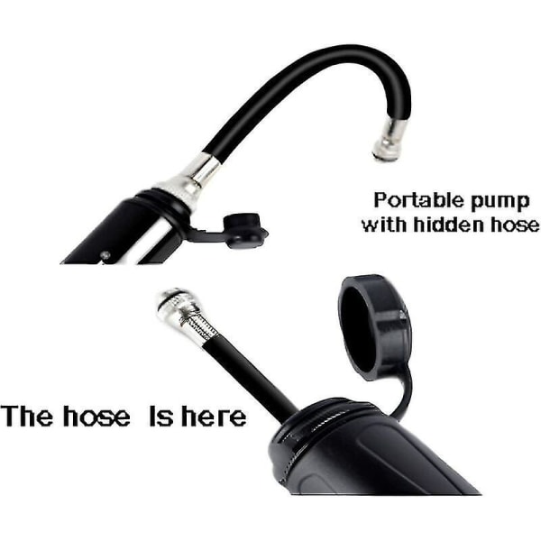 Mini kannettava alumiiniseos pyörän pumppu pallopumppuneulalla ja runkokannattimella/pyörän pumppu yhteensopiva Schrader- ja Presta-venttiilipumpun kanssa/pumppu Mou