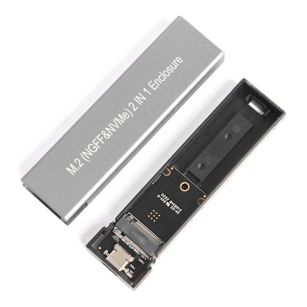 M.2 Ssd-hölje Hög hastighet Usb3.1 10gbps M.2 Ngff Sata + Nvme Pcie Extern