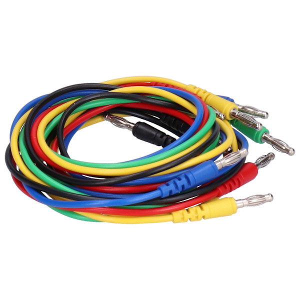 4mm 1 meter banan-stik testkabel sæt med krokodilleklemme probe