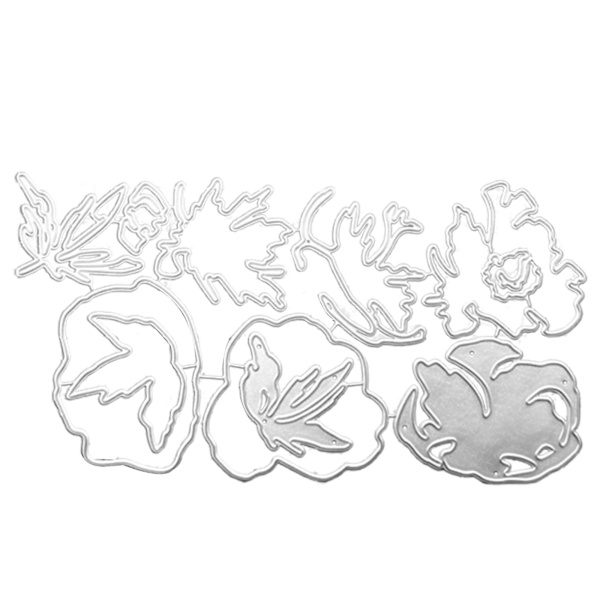 Blomsterblader Metallskjærende Stanser Stencil Scrapbooking Mold Embossing Mal