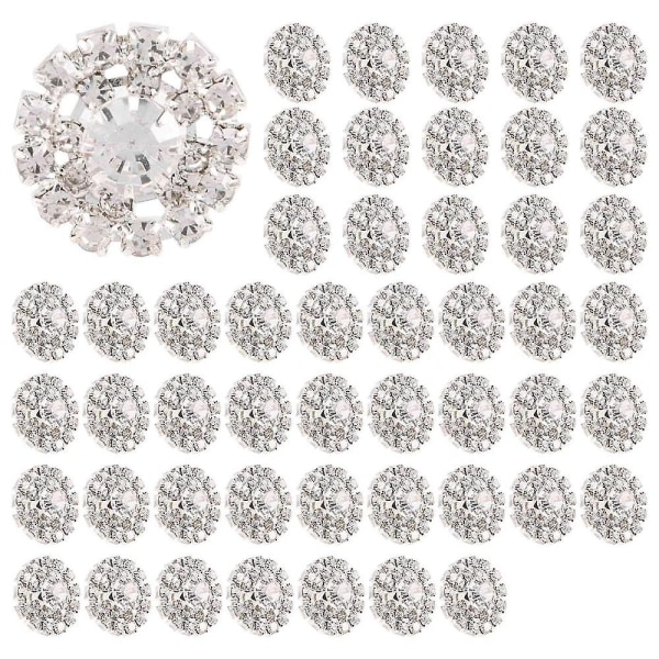 50 stk rhinestone utsmykning flatback smykker Blomster Krystall Knapp Tilbehør For Diy Brude Bou