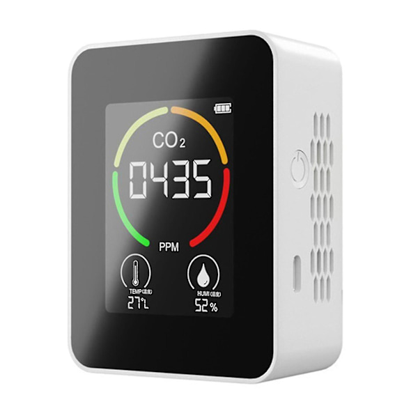 Bärbar luftkvalitetsdetektor Multifunktionell digital koldioxidmonitor för sovrum Hemmakontor