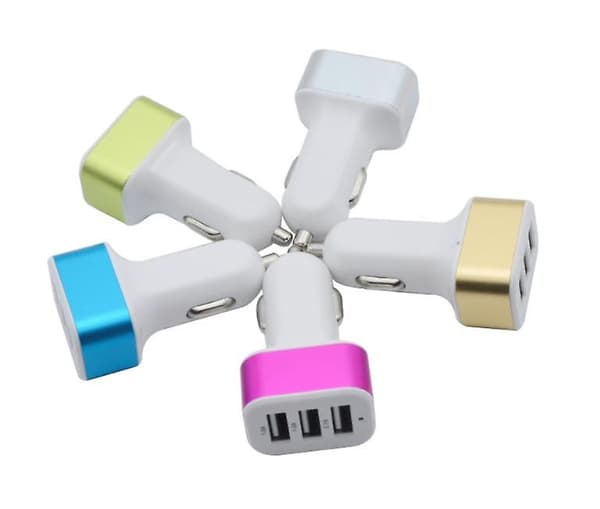 3 Usb neliö puhelin auton laturi