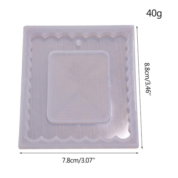 Rektangulært speilbilde rammeform Epoxy lim silikonform bordpyntform