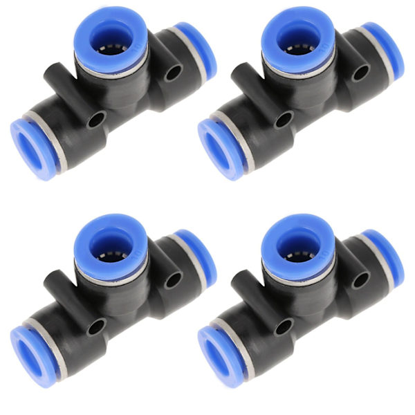 10mm T-typ pneumatisk kontakt luftledning snabbkoppling rörkoppling - 10 st