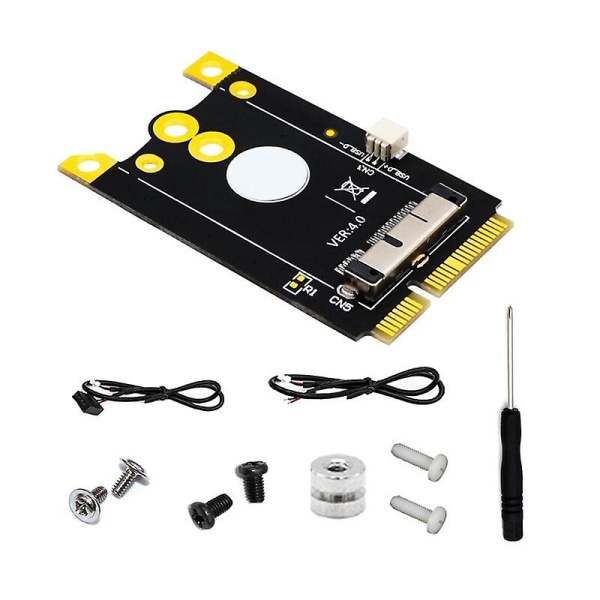 Päivitetty versio Mini PCIe (MPCIe) -muunninsovitinkortti 12+6 nastaa WiFi-kortti Mini PCI-E:lle Broadcom BCM94360CD:lle