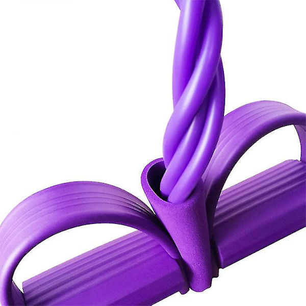 3-Tubers Fitnessband med Pedal Fotmotstånd Spänningsband Draglina för Stretching Träning Yoga Pilates