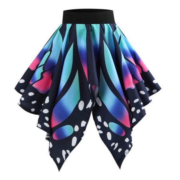 Kvinnor Butterfly Fashion Girls Sexig hög midja Uniform plisserad kjol