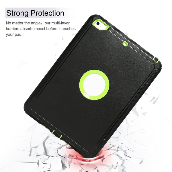 Grönt Smart Cover + Stötsäkert Defender Case För Apple Ipad Pro 9.7