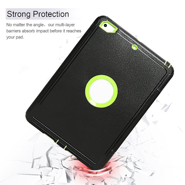 Grönt Smart Cover + Stötsäkert Defender-fodral för Apple iPad Pro 9.7