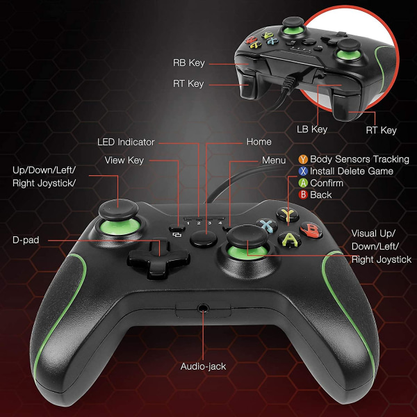 Wired Controller En Dual Vibration USB Wired Game Controller Gamepad