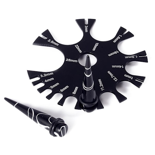 Smyckes Piercing Gauge Mätverktyg Diameter 85mm/3.35'' Mätverktyg