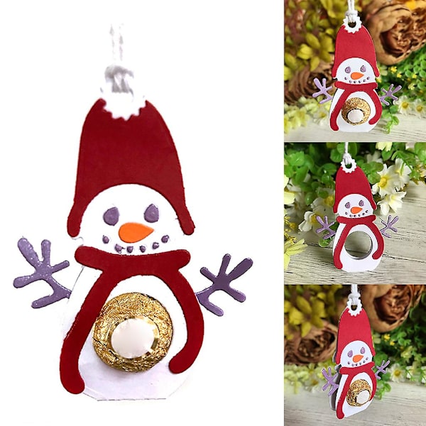 Jul Snögubbe Choklad Metall Skärmaskin Stencil Diy Scrapbooking Album Papper Kort Mall Gjutform Prägling