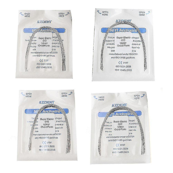 10 st Dental Orthodontics Arch Wire Super Elastic Niti Rund Ovoid Övre/Nedre Jikaix