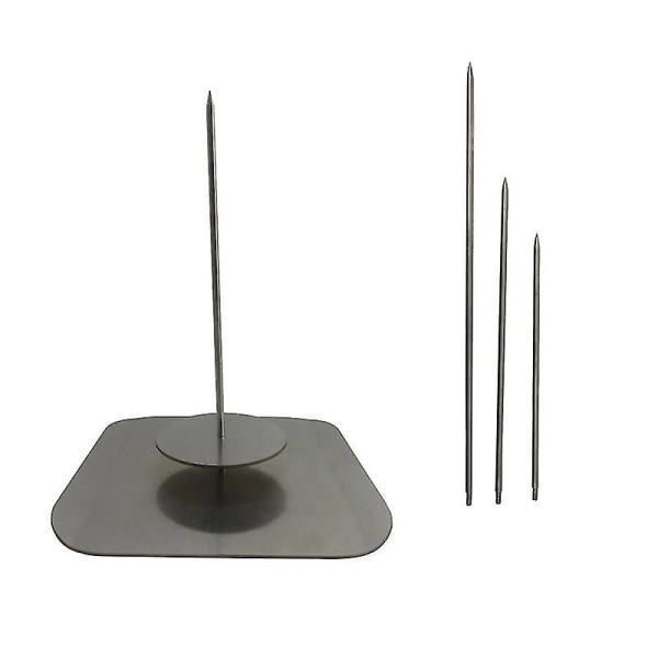 Grillspyd/rustfrie stålspyd Grill Vertikale spyd med 3 spisser og avtakbar grill