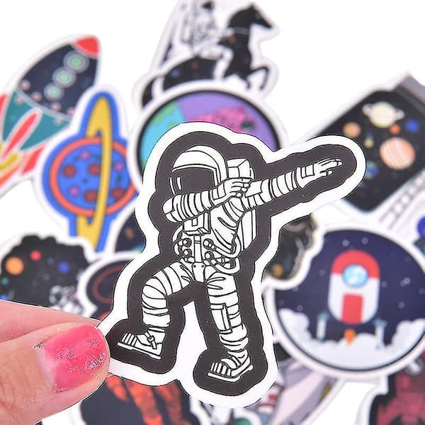 50 stk. Spaceman Spaceport Skateboard Stickers Laptop Bagage Decals Sticker