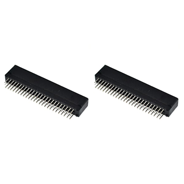 2x Ersättningskontakter för N64-spelkassetter, 2,5 mm intervall, 50 stift, för N64 och N64-klonkonsoler
