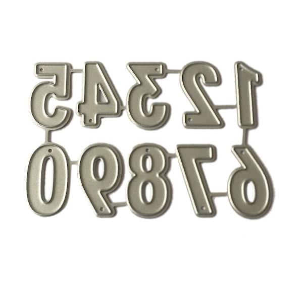Nummer Metallskärverktyg Stencil Diy Scrapbooking Prägling Papperskort Dekor