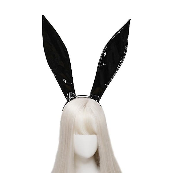 Black Bunny Ears Headband, Sexy Rabbit Ear Hair Band Black Cute Bendable Cosplay Headbands, Costume Accessories For Halloween & Easter