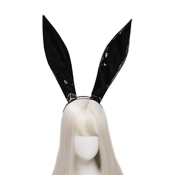 Sort Kanin Ører Pandebånd, Sexet Kanin Øre Hårbånd Sort Sød Bøjelig Cosplay Pandebånd, Kostume Tilbehør Til Halloween & Påske color 2
