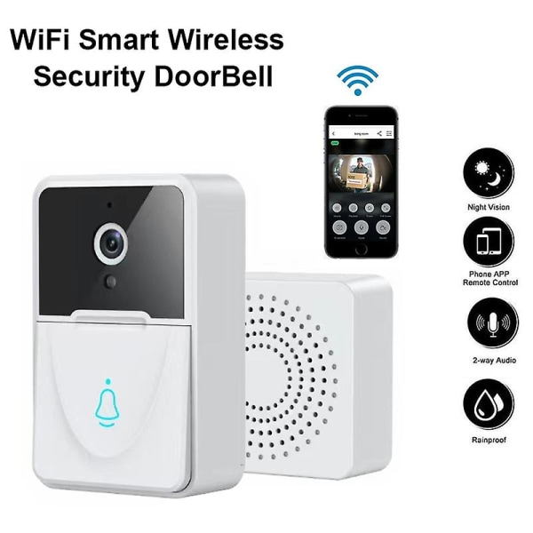 Smart Wireless Wifi Video Ringeklokke Telefon Kamera Dør Bell Ring Intercom Sikkerhet