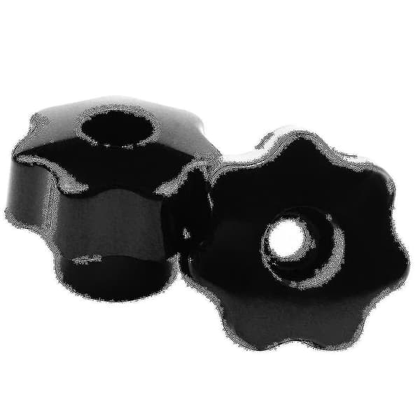 15 stk. Sorte Stjernegrebsknapper, Hun-Gevind Diameter 8mm, Hoveddiameter 40mm