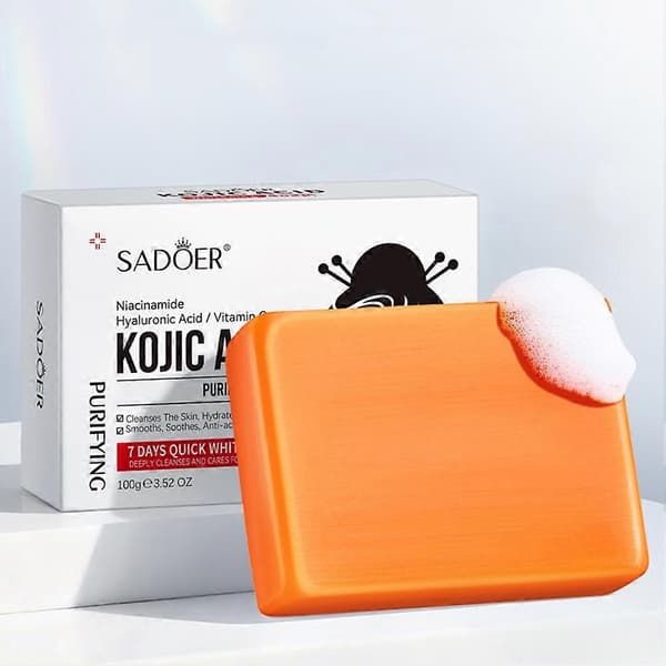 SADOER Kojic Acid Sæbe 100g Lysnende Rensende Ansigtsbar