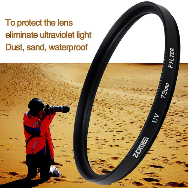 Zomei 62mm äkta ultraviolett Uv-filter linsskydd för Canon Nikon-kamera