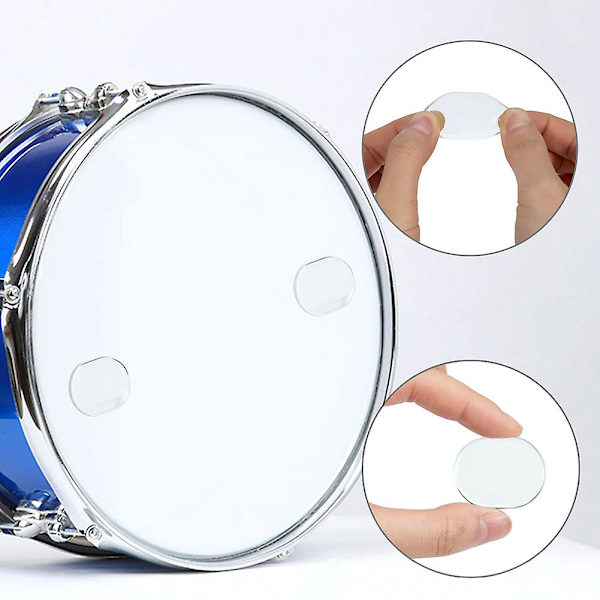 Trumtillbehör Transparent Mute Pad Set Hållbar Nylon Stick 5A Gul