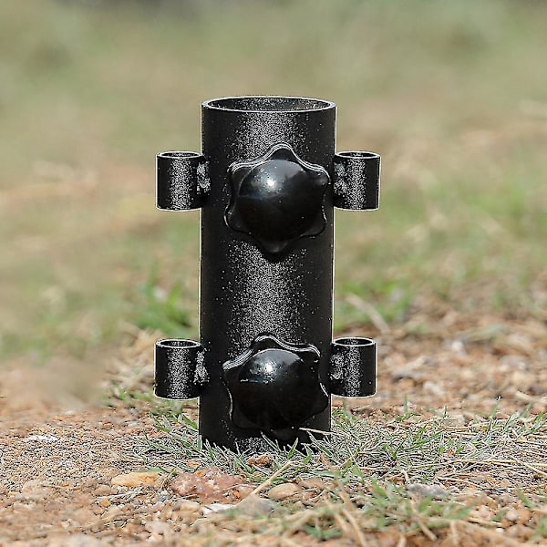 Metallinen sateenvarjoteline, aurinkovarjoteline parvekkeen kaiteeseen, teltan pidike, teltan tangon pidike puutarhaan, terassille, parvekkeelle, kaiteeseen nauloilla. (22-34mm1kpl)