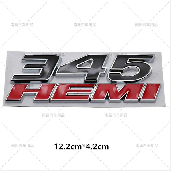 3D Metal 345 Hemi Moottorin Logo 392 Hemi Tunnusmerkki Tarra Autotarrat Tarra Dodge Charger Caliber Jeep Auton Muotoilu Tarvikkeet h-05