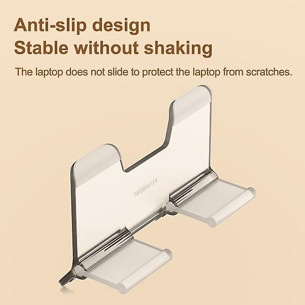 ??Vertikal bærbar computer stand transparent skrivebord tyngdekraft holder notebook support??
