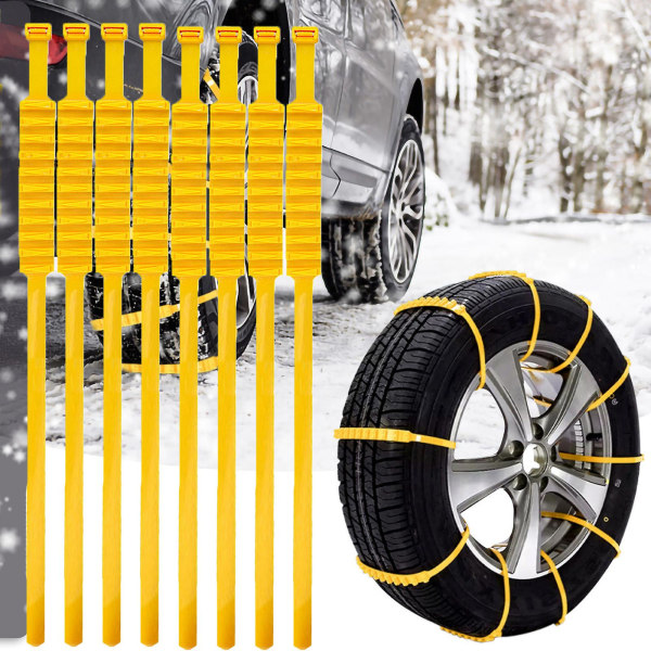 Lattia- & Höyrypuhdistustarvikkeet 8kpl/ set Paksuttavat talven liukuesteet kannettaviin ajoneuvoihin Lumimuta Pyörän renkaat Autonrenkaat Lumiketju