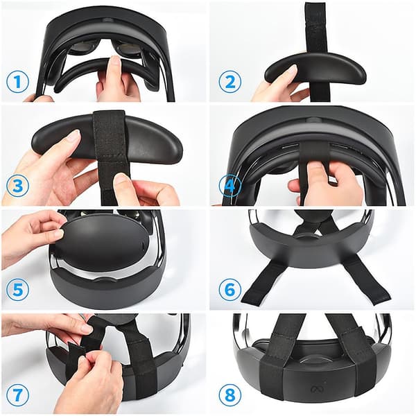 Oppgradert erstatning for Elite Strap, forbedret støtte i VR for Meta-quest Pro