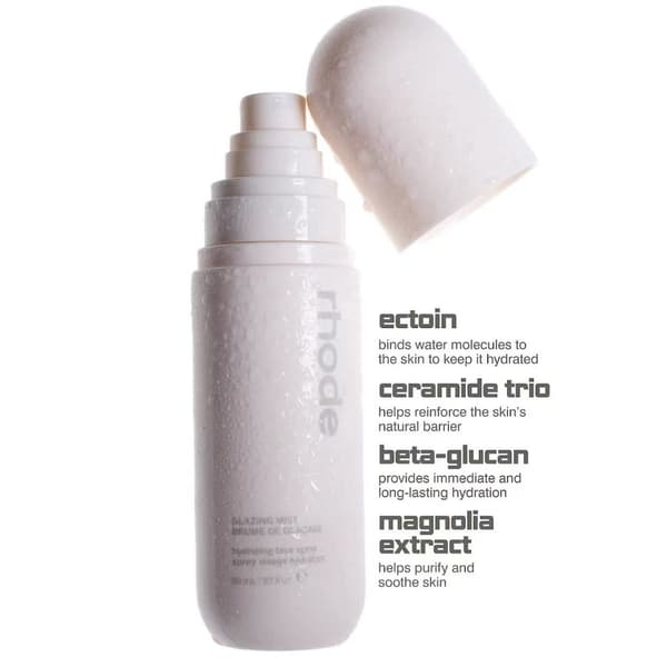 Rhode Glazing Mist Hydrating Ansiktsspray 80ml, Uppfriskande Ansiktsmist för Daglig Hudvård