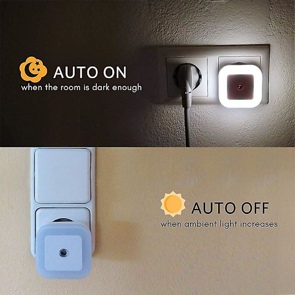 LED-nattlampor med rörelsesensor Energisparande Plugg Varmvit Ljus Barnrum Hall Trappor - LED-dimmbar lampa
