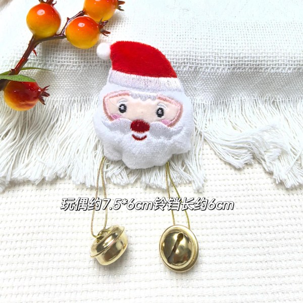 Ny juledukke anheng DIY julenissen pepperkake mann elg brosje tilbehør hårtilbehør klestilbehør santa claus bead chain style