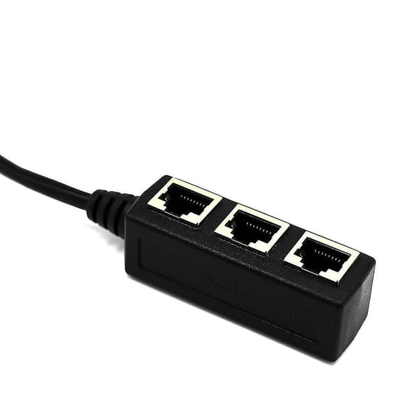 Lan Ethernet-kabelsplitter - Netværkshan til hunkabel Rj45-forlængeradapter