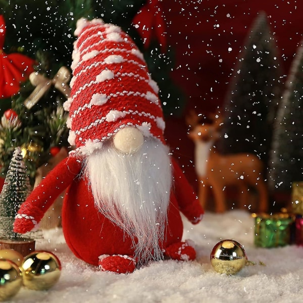 3 stykker jule-Halloween Hengende Gnomes Ornament Set Håndlaget svensk Gnome Plysj Skandinavisk