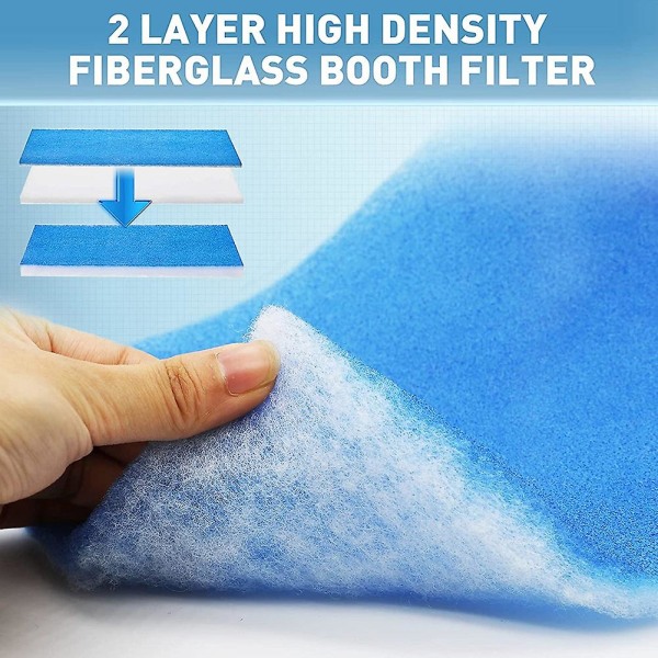 Airbrush Hobby Airbrush Spray Booth Filter Set, Fiberglass Booth Replace Filter Kompatibel Til Mast