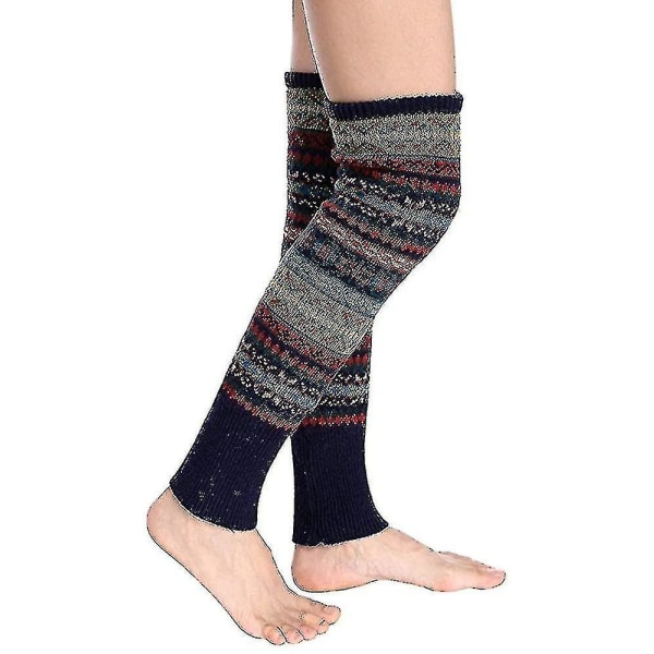 Naisten polvikorkeat sukat Talvisukat Bohemian saappaiden hihansuut Neulotut jalkojen lämmittimet