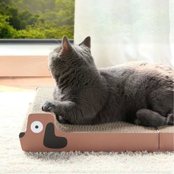 Cat Scratch Pad Sammenleggbar fortykket stressavlastning korrugert katteskrapermatte for kattungevalp