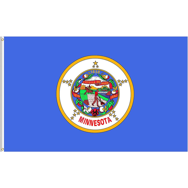 State Of Minnesota Flag 3x5ft, Minnesota State Flag, Minnesota Flag, Mn Flags Minnesota State Flag In God We Trust Magnolia Mn State Flags
