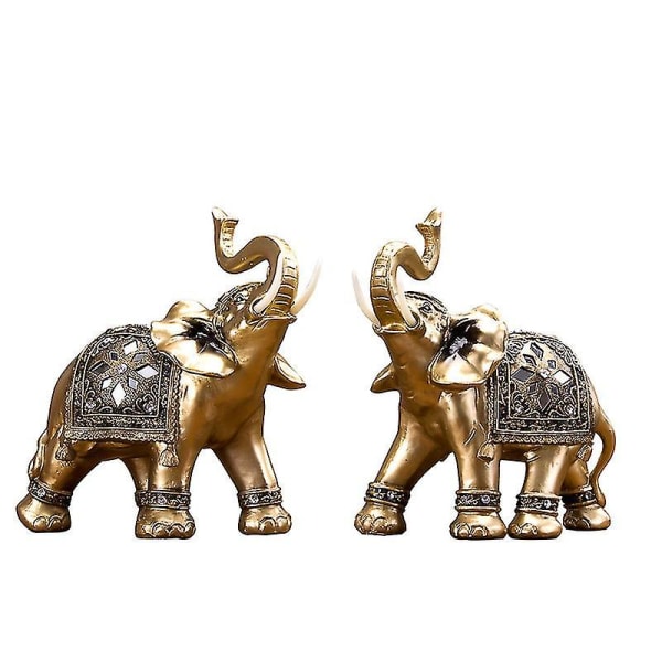 Elefantskulpturer av par dekorert for bryllup