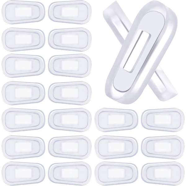 10 par silikone næsepudebetræk Gennemsigtige silikonebriller Næsepudestykke Bløde briller Anti-slip næsepuder