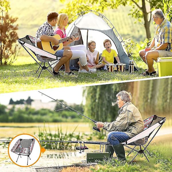 Hopfällbar Campingstol med bärväska Bärbar Lätt Hopfällbar Campingstol med bärväska för utomhusbruk, fiske, festival, grillfester